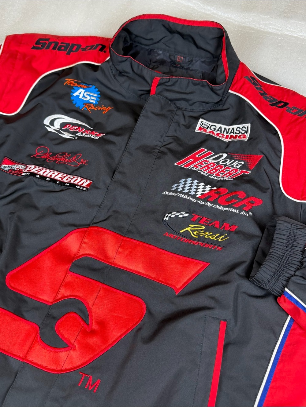 Vintage Snap-On Tools Dale Earnhardt Racing Nascar Full-Zip Jacket Patches Large